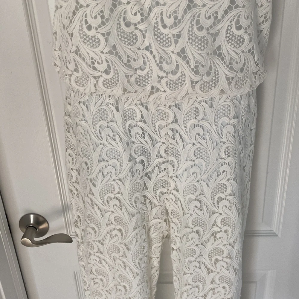 New Alexis Lazar Strapless Slim Leg Jumpsuit - Picture 6 of 15